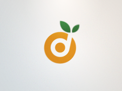 Daybreak Logo (Proposed) d fruit green leaf logo orange target vector