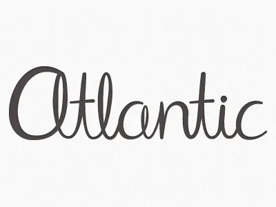 Atlantic lettering typography