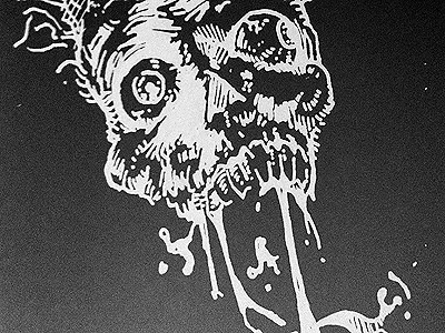 Argh! blood comic comic book dead draw draws illustration indian ink ink negative night paper walking dead zombi zombie zombies