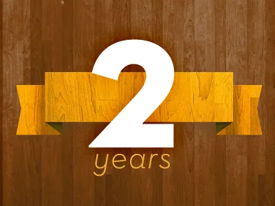 2 Year Anniversary of "I Already Don't Like You" brown ribbon typography wood