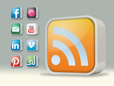 3D Social Media Freebie 3d facebook freebie linkedin pinterest social media twitter youtube