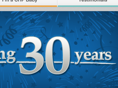 30th Anneversary Banner Text banner layer styles ui