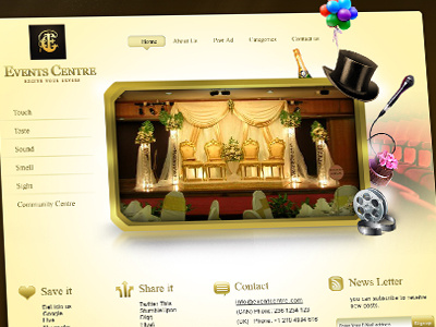 EventCenter Home event interactive website