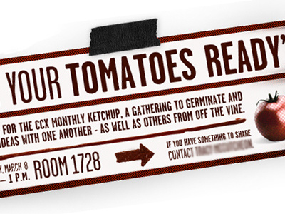 Tomatoes email fun meeting typography