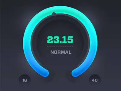 BMI Calculator app blue bmi button calculator dark design green iphone meter ui
