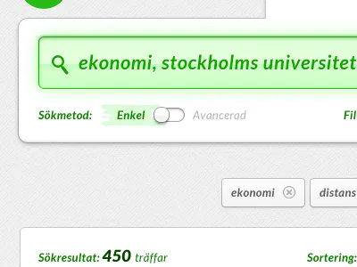 Education GUI input search tag toggle
