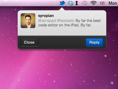 Twitter Reply Notification app mac os x notification reply twitter