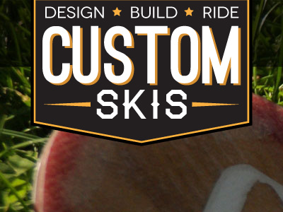 Custom skis logo design logo