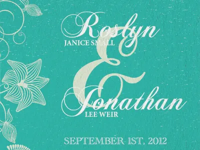 Wedding Invite Concept 2 invitation print typography wedding