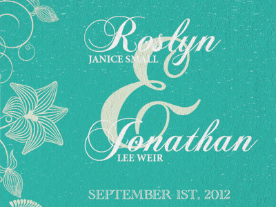 Wedding Invite Concept 2 invitation print typography wedding
