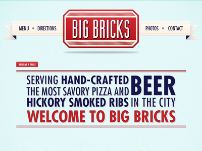 Big Bricks Website big bricks branding chicago futura logo muncie pizza restaurant typography