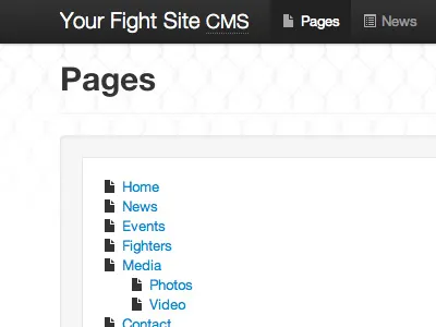 Your Fight Site CMS v3 bootstrap boxing cms fight mma site wrestling