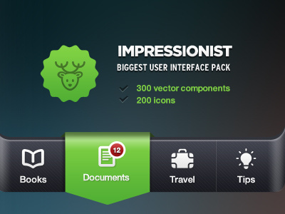 Impressionist 2137 clean component design impressionist interface ui ui kit web