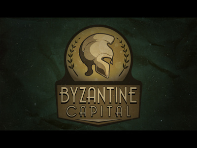 Byzantine Capital Logo art deco bronze dark deco financial helmet logo