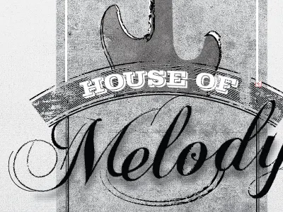 House of Melody album cover album cover guitars textures type manipulation