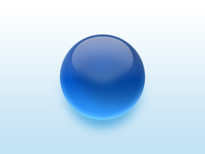 3d Test 3d ball blue gloss photoshop practice shine