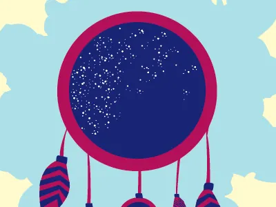 Dream Catcher Print (Mock Up) abstract concept conceptual dream catcher illustration illustrator mock poster print stars vector