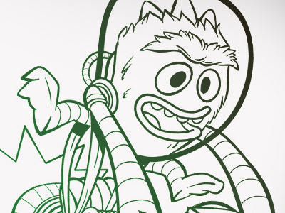 Brobee Inks brobee character design fun monster sketch yo gabba gabba