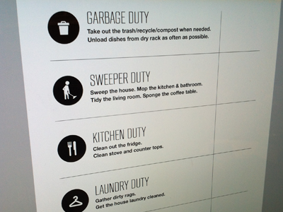 Chore Chart chart chores clean duty house jobs