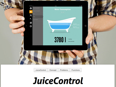 Juicecontrol Micropage app interface ios ipad website