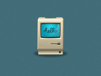 old Macintosh icon apple fun hello icon mac macintosh marcus marcus tiplea noise texture tiplea ui user interface vectink