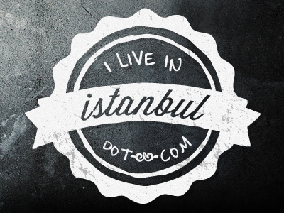 I Live In Istanbul logo first draft draft logo stamp