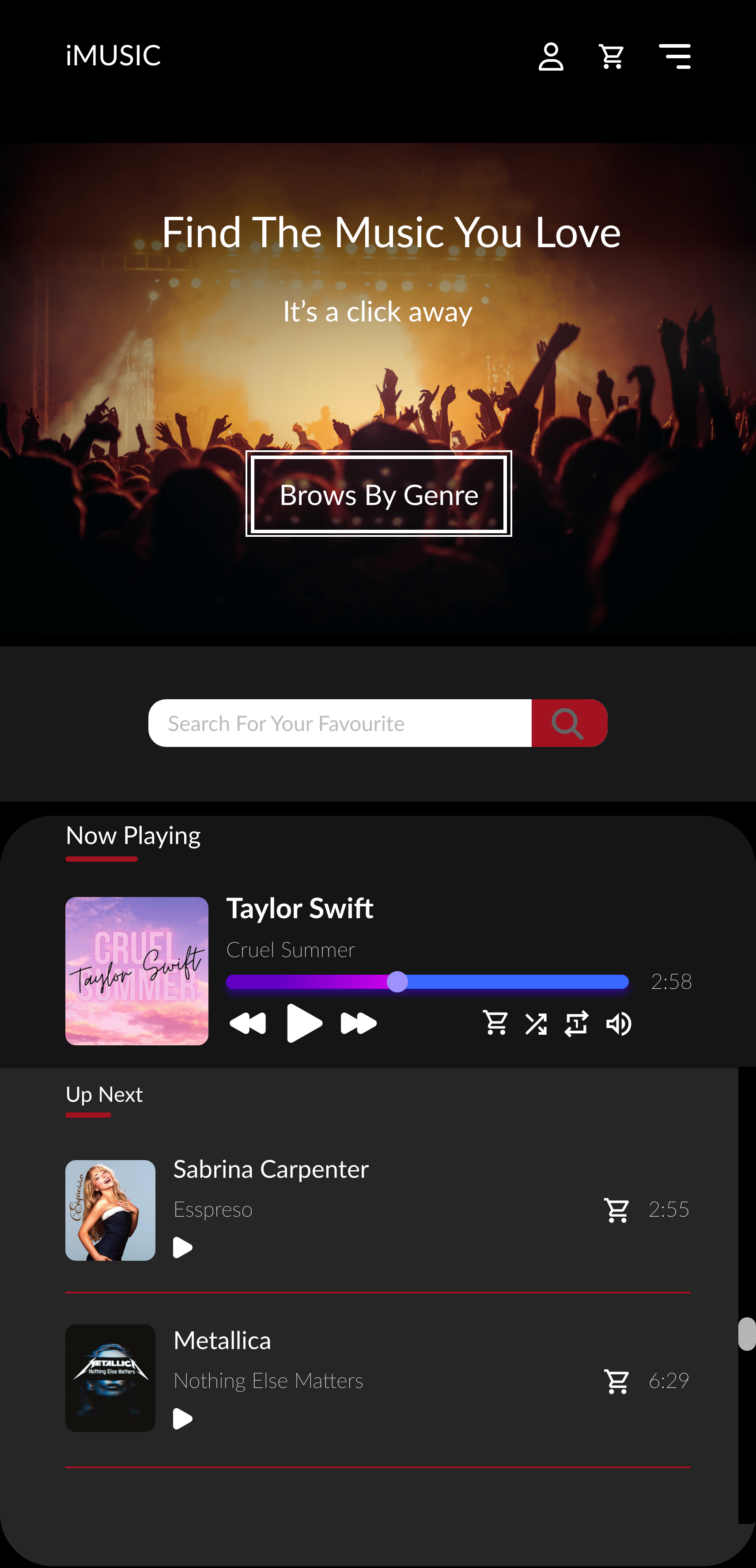 Music App app branding design ui