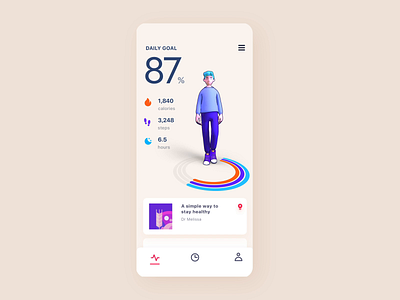 Health Tracking App animation ui