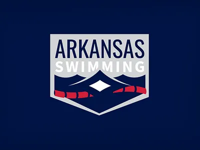 Arkansas Swimming Primary Logo arkansas athletics branding club sports design federation identity illustration league logo olympics sports swimming team sports usa swimming water
