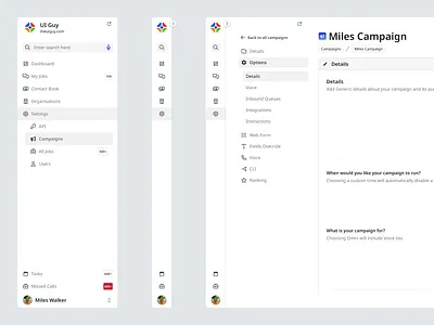 Nested Sidebar UI - UI Guy Design System ai clean design customer experience design system figma menu minimal design nav navigation side bar ui ui design user interface