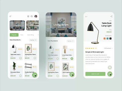 Home Decor App ecommerce home decor ui