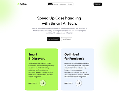 EVID AI - Website Design ui