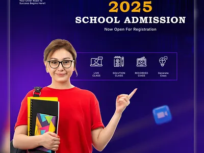 Social media post design for school Admission banner design graphic design poster school social media