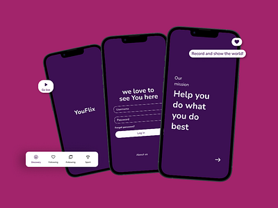 YouFlix | App mobile graphic design ui