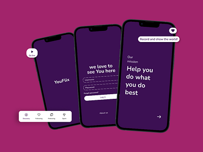 YouFlix | App mobile graphic design ui
