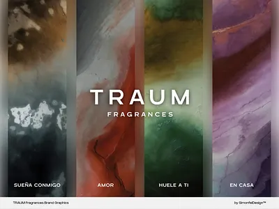 TRAUM Fragrances Brand Graphics for Packaging and Website abstract background abstract graphic background blending colors brand graphic brand graphics branding candle ceramic clay colorful fragrance luxury candles mixing colors packaging perfume rough scent surface texture