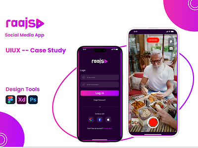 Raaise App Design || Social Media App Design || Figma || UIUX adobe xd app design app ui appux branding case study figma logo mobile deaign mobile ui socail media app ui uidesign uiux user interface design ux uxcasestudy uxdesign