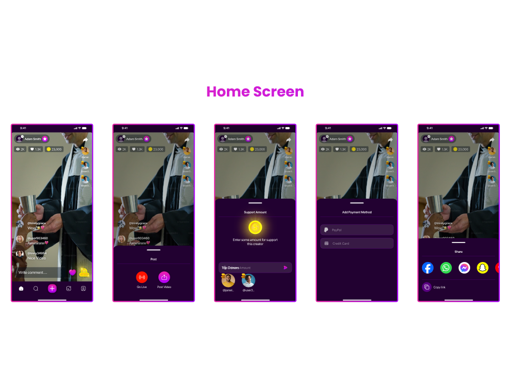 Example of Socail Media App || UI UX Design || Figma