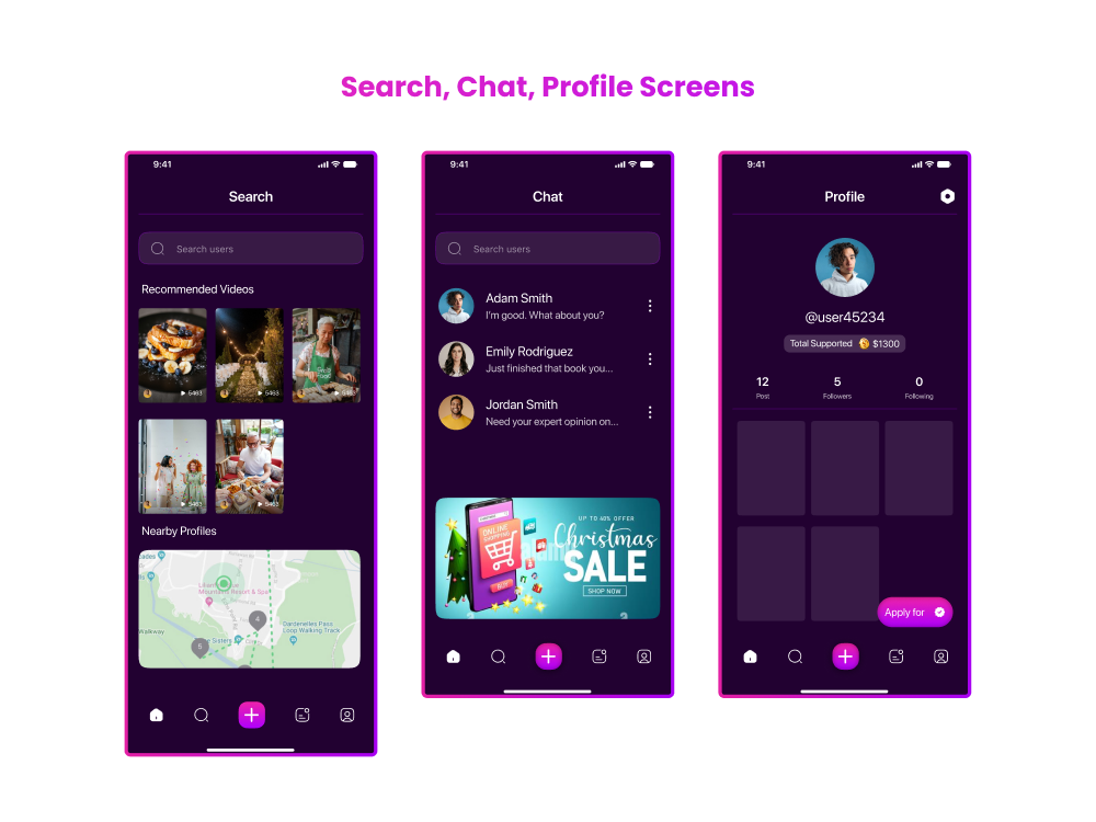 Example of Socail Media App || UI UX Design || Figma