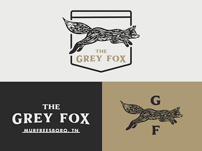 The Grey Fox - Airbnb Branding airbnb badge branding cabin design fox grey fox illustration logo design modern typography vacation