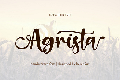 Agrista Typeface banner branding business calligraphy comic design display flyer font handwritten font invitation lettering logo logotype magazine modern retro typeface typography wedding