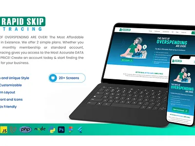 Rapid Skip Tracing 3d animation branding ui