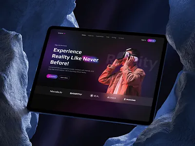 Virtual Reality VR Website landing Page Design ai website branding ecommerce website gaming vr landing page design modern website design ui virtual reality virtual reality website vr headset