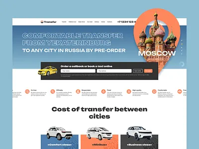 Transfer company website booking branding design figma logo taxi transfer uiux web design website
