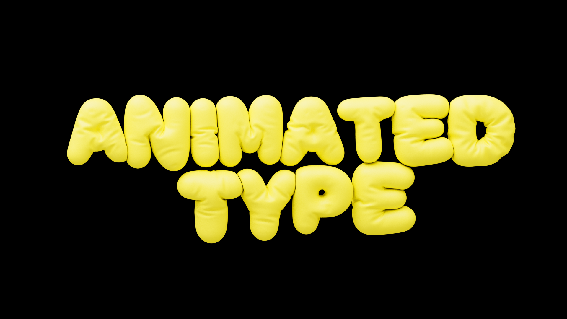 Example of 3D Animated Typography