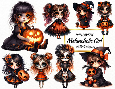 Halloween Melancholic Girl