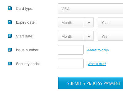 Submit & Process Payment button commerce dropdown form payment ui