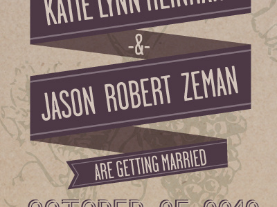 Wedding Invite print typography wedding