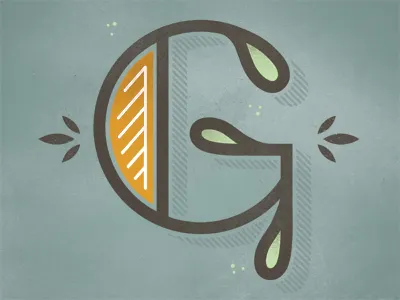G g green drinks letter type typography