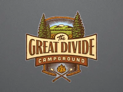 The Great Divide devey illustration illustrative logo jeff devey jeffrey devey logo woodcut